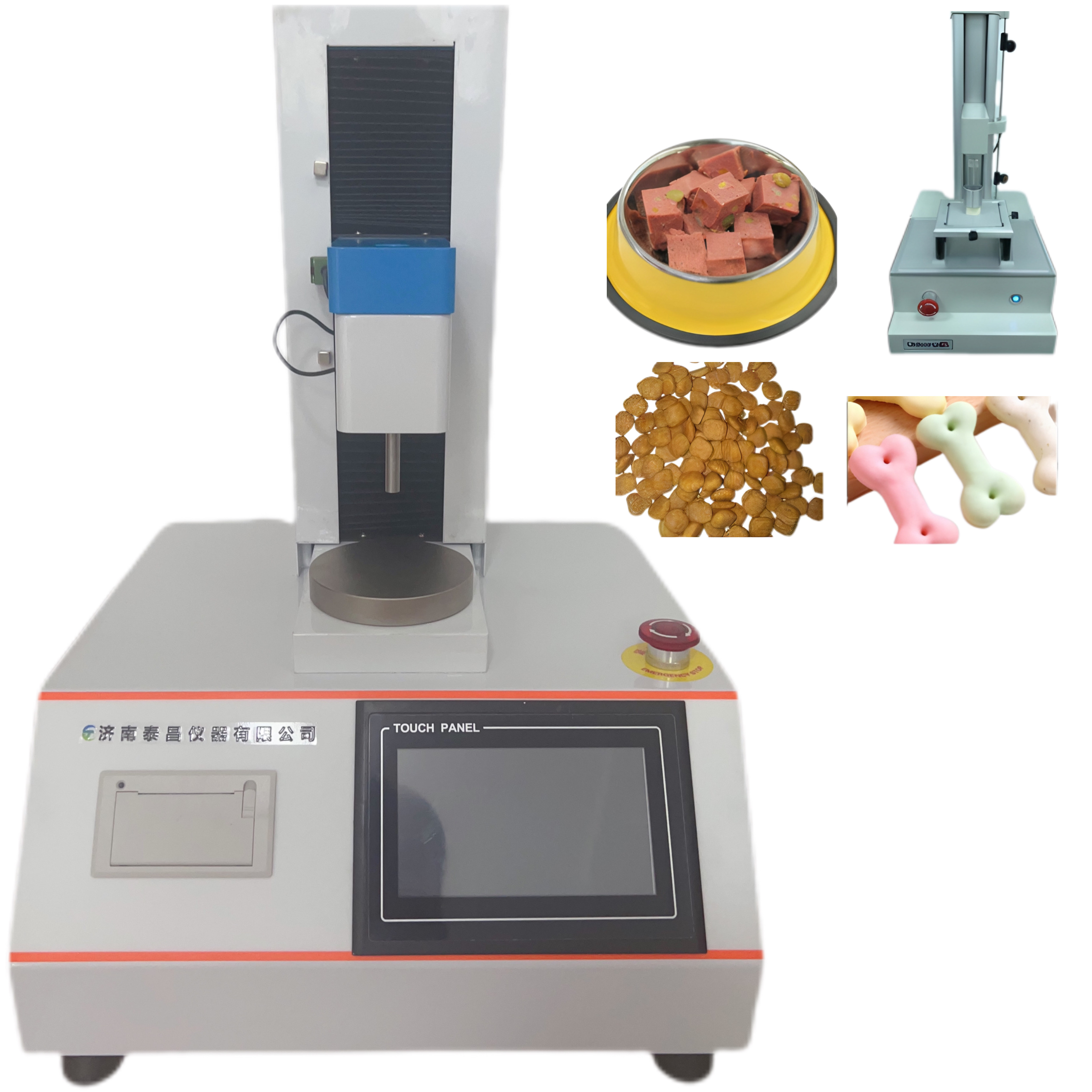 貓糧和狗糧的硬度 磨牙小饅頭的破裂強度 寵物餅干的硬度和脆性 潔齒棒的硬度、脆性和斷裂強度 果凍和布丁的彈性、Q 性 罐頭樣品或者香腸、火腿腸的硬度、彈性、回 復性、粘性和咀嚼性等指標